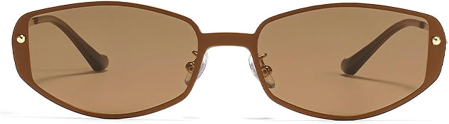 

Солнцезащитные очки Willochra Retro, маленькие, неправильной формы, овальные, модные, без оправы, с прозрачными линзами с градиентом, защита от УФ-излучения UV400, мужские солнцезащитные очки, C4