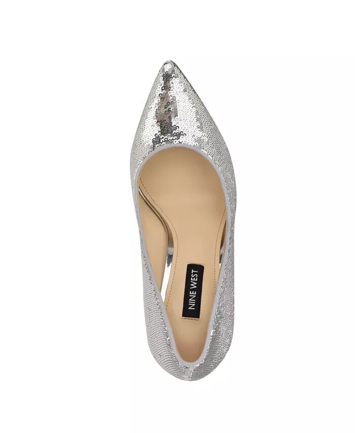 Женские туфли-лодочки Fresh на шпильке с острым носком Nine West, серебро — фото 4
