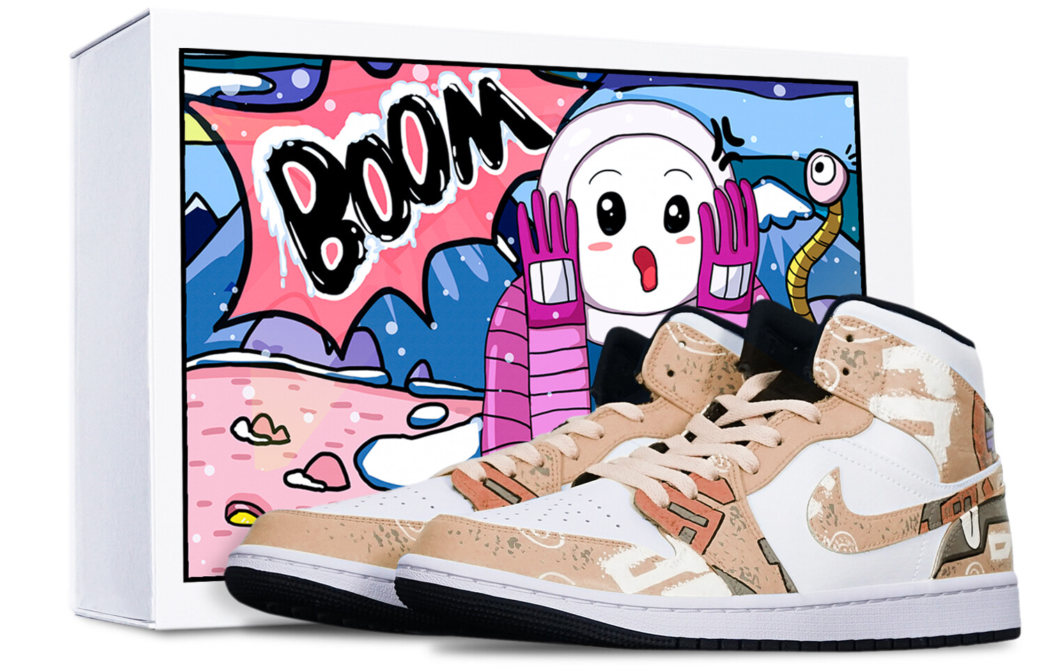 

Кроссовки Air Jordan 1 Vintage Basketball Shoes Unisex High-Top White