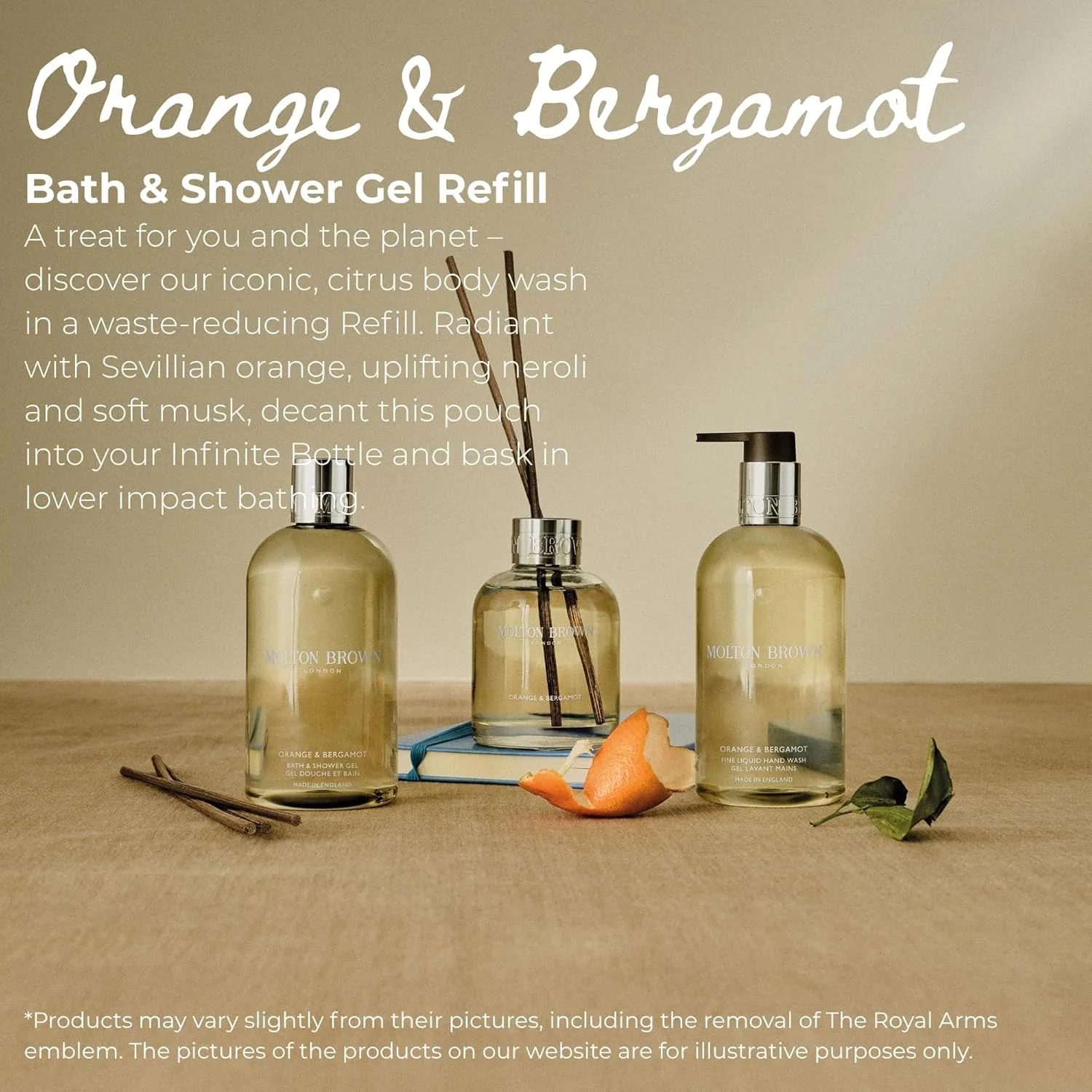 Сменный блок геля для душа Molton Brown Orange & Bergamot, 13,5 жидких унций., Multicolor — фото 2
