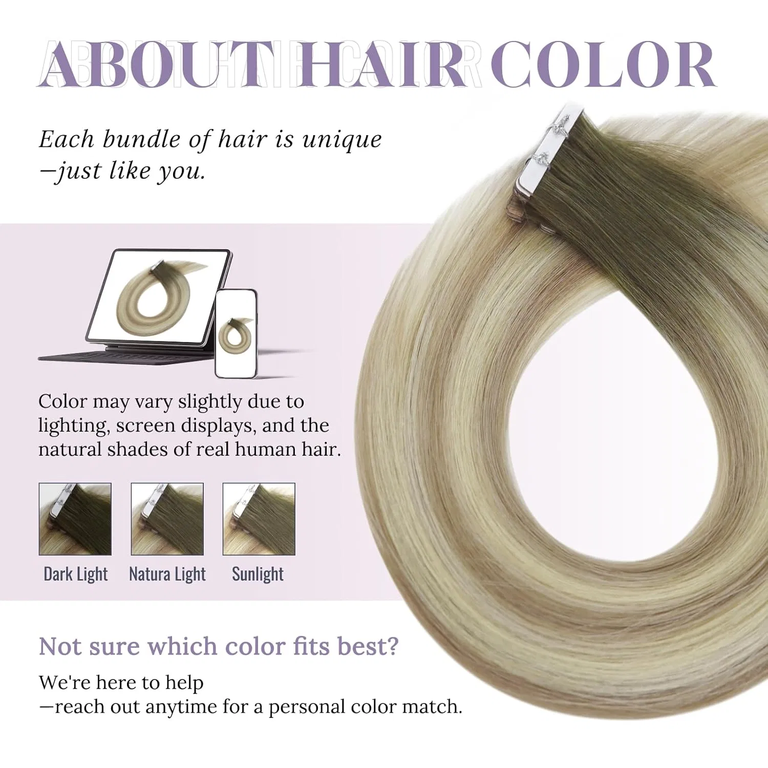 Наращивание волос Fshine Real Hair Tape Extensions, 35 см Fshine — фото 3