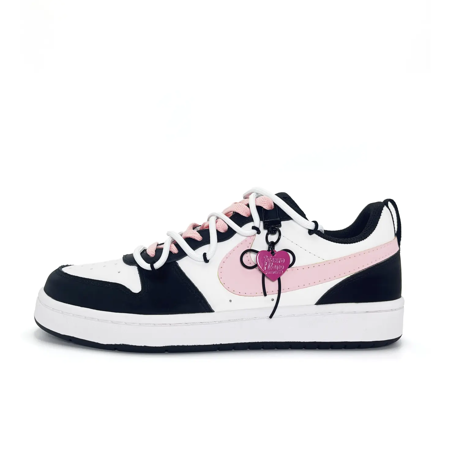 

Кроссовки Nike Court Borough 2 Skateboarding Shoes Women's Low-top Black/white/pink, розовый