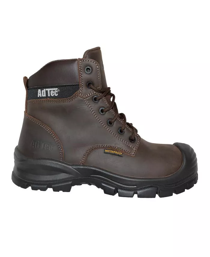 Мужские рабочие ботинки 6" Waterproof Composite Toe коричневые AdTec, коричневый — фото 3
