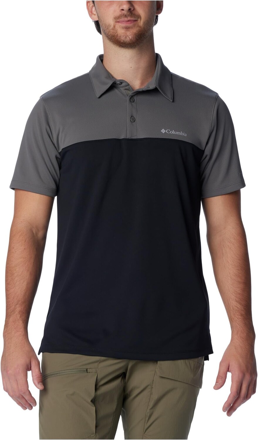 

Поло Columbia Narrows Pointe Short Sleeve Polo, цвет Black/City Grey