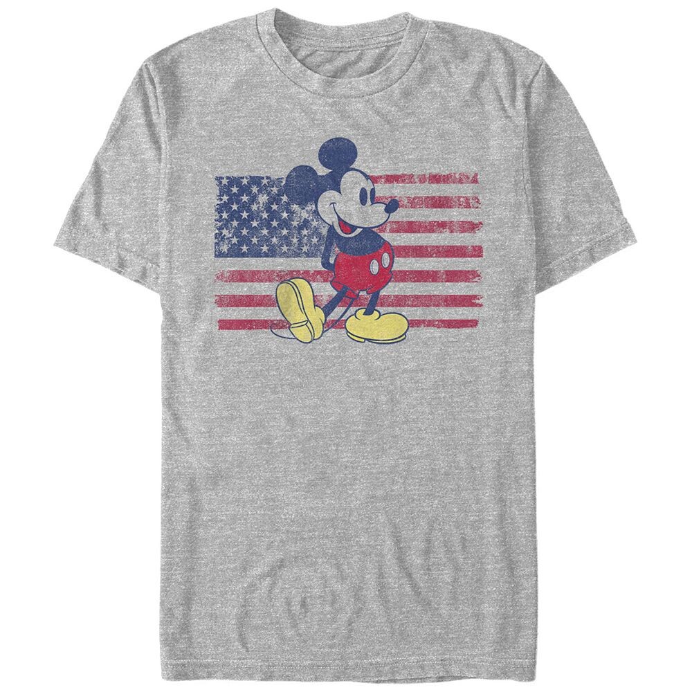 

Мужская футболка с изображением флага США Disney's Mickey Mouse, цвет Athletic Heather