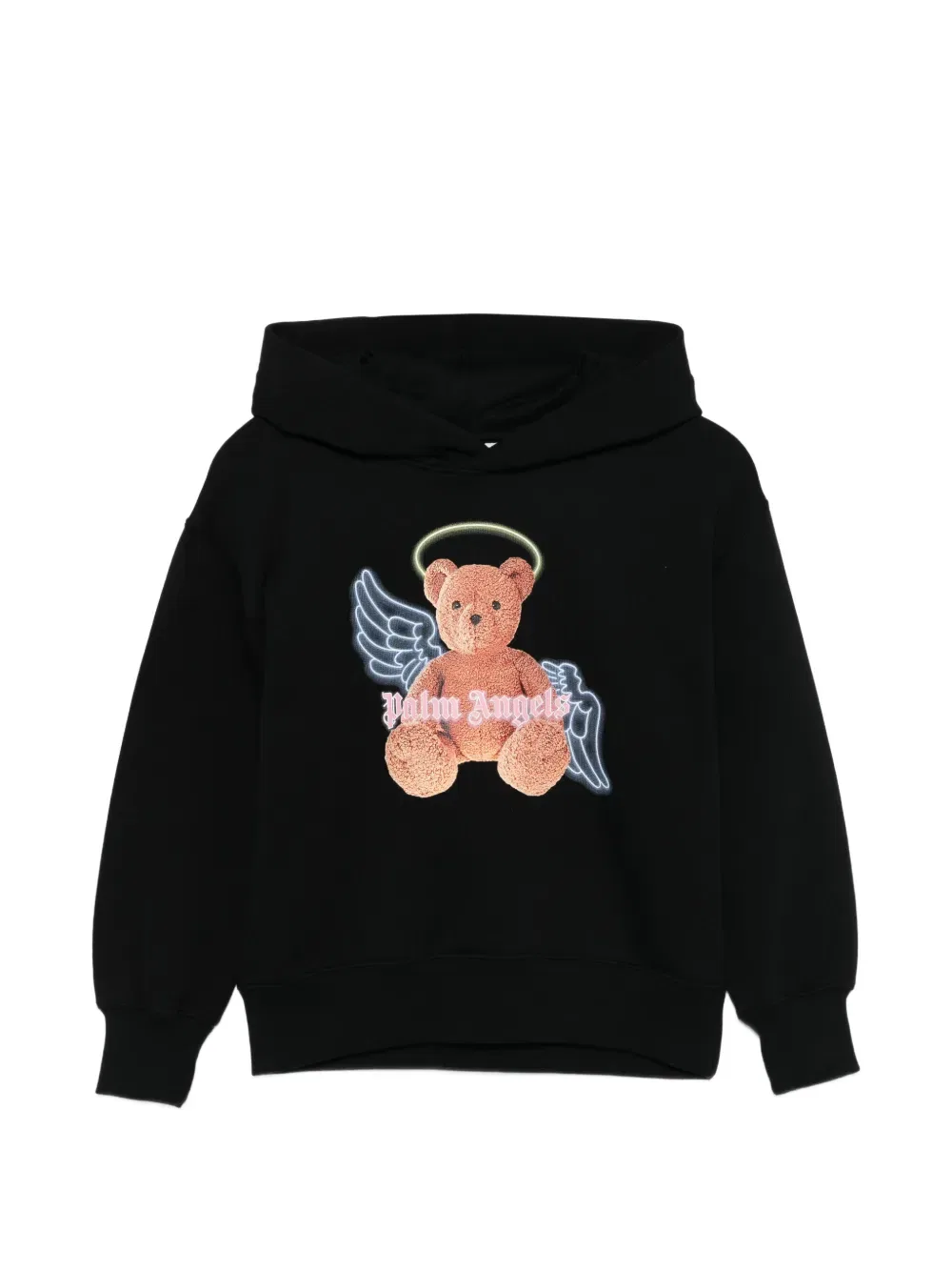 Худи с графическим изображением плюшевого мишки Palm Angels Kids, черный