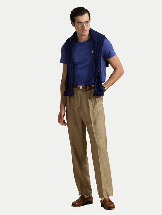 Футболка облегающего кроя на заказ 710671438427 Polo Ralph Lauren, синий — фото 2