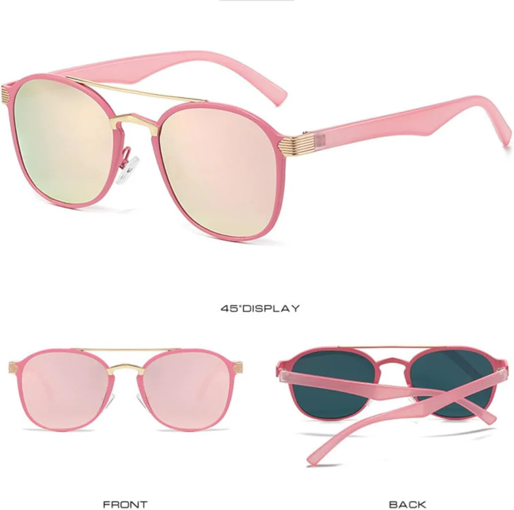 

Модные женские солнцезащитные очки класса люкс в стиле ретро, ​​мужские с градиентным зеркальным покрытием, защита от УФ-излучения UV400 TOIPASTN, Black Grey