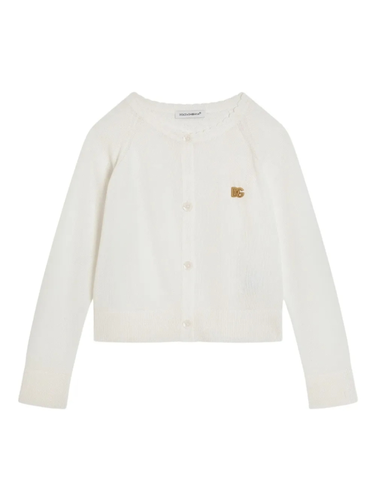 

Dolce & Gabbana Kids кардиган с вышитым логотипом, белый