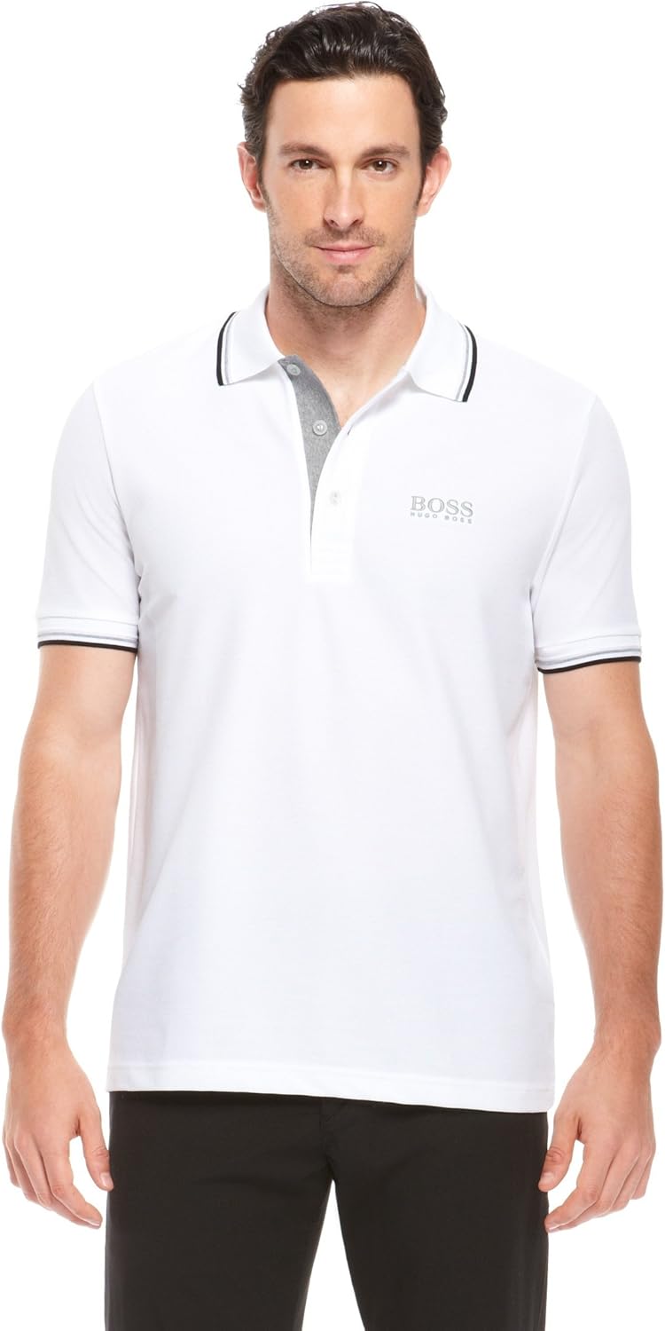 

BOSS Мужская поло Hugo Boss, White 100 (2023 Logo), Белый, BOSS Мужская поло Hugo Boss, White 100 (2023 Logo)