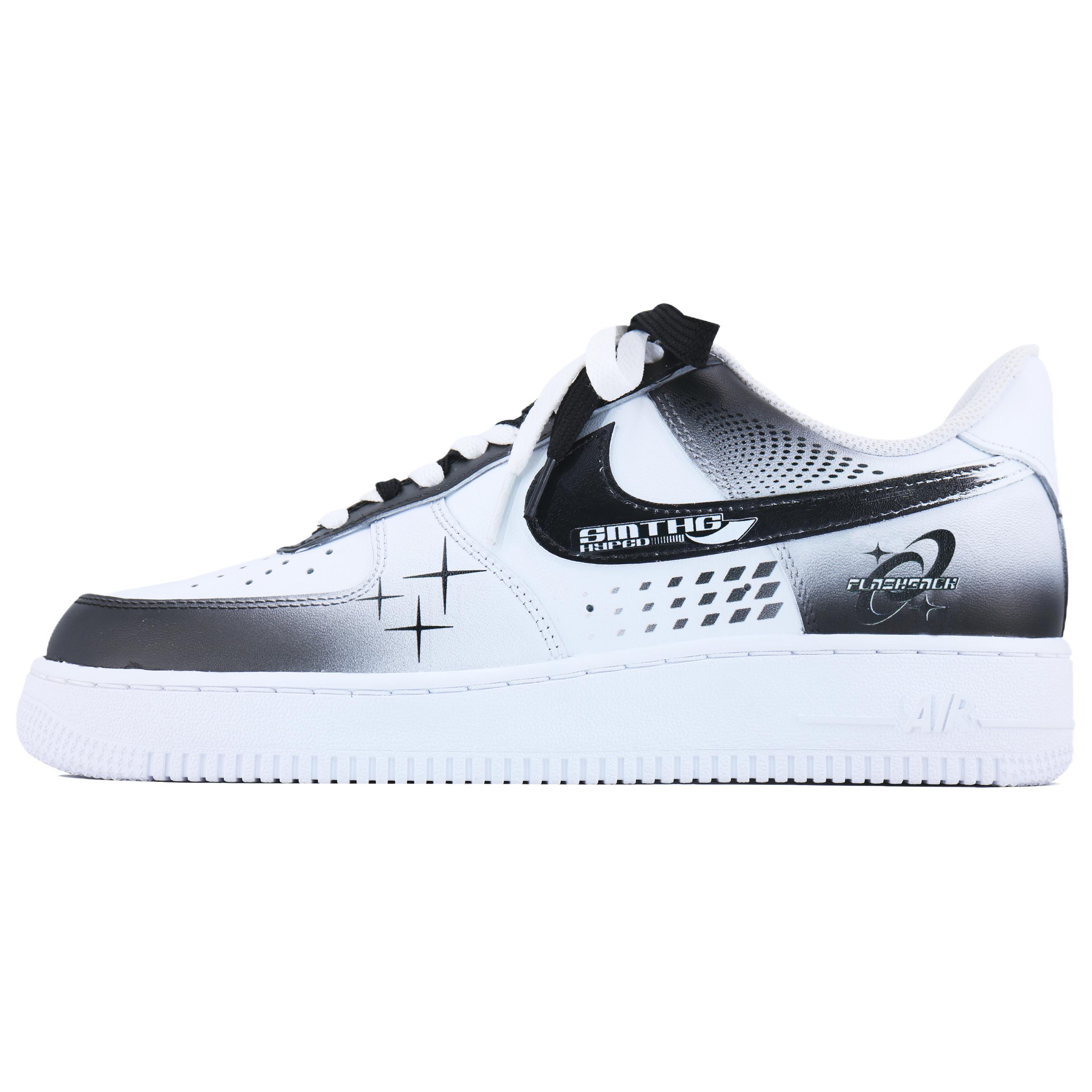 

Nike Кроссовки для скейтбординга Air Force 1 Black Domain Star SDS с износостойким низким верхом, мужские, белый и черный