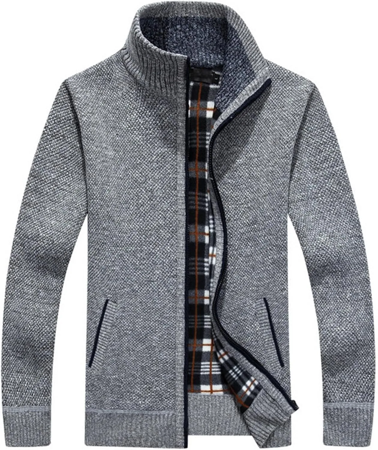 

Мужская повседневная кардиган-свитер XinYangNi с молнией и карманами