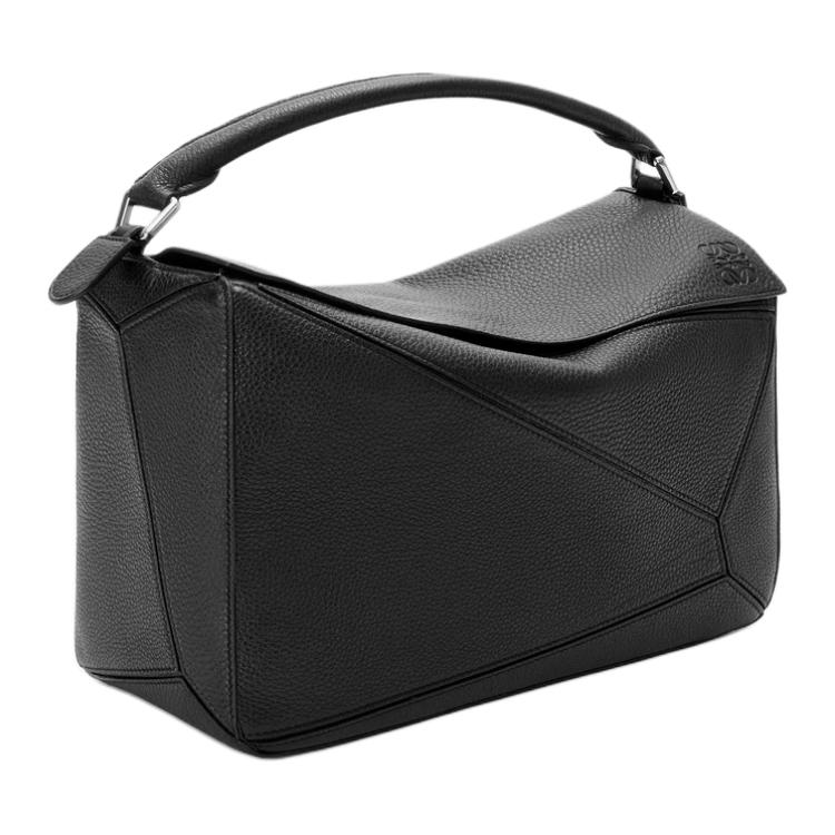 LOEWE Большая кожаная сумка для мужчин черная — фото 3