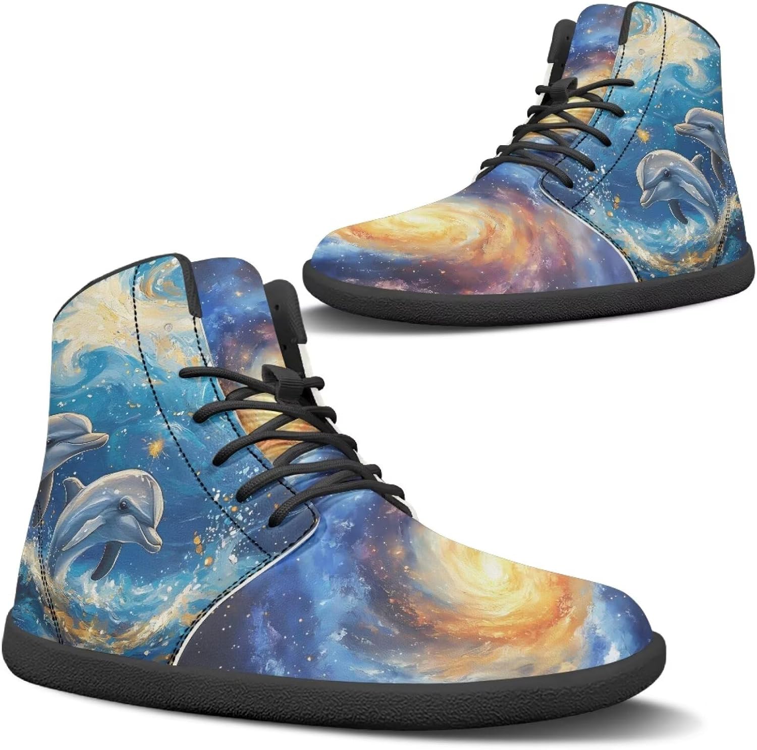 

Мужские широкие высокие кеды-босоножки, женские кроссовки для ходьбы с нулевым уклоном, повседневные кроссовки с амортизированной поддержкой голеностопа, черная подошва, размер 5-13,5 Qoiuvncy