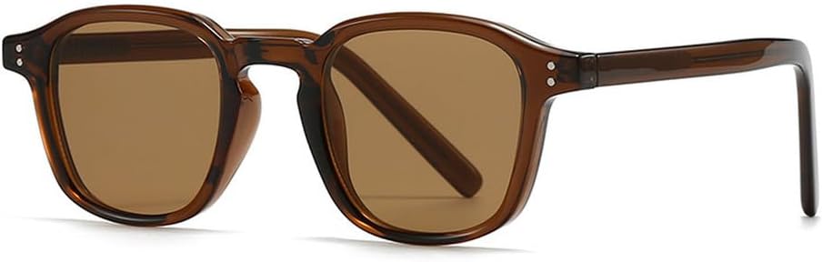 

Популярные модные женские солнцезащитные очки класса люкс в стиле ретро с заклепками, модные мужские темно-зеленые солнцезащитные очки с защитой от УФ-излучения UV400 TKKTLLT, Brown Tea