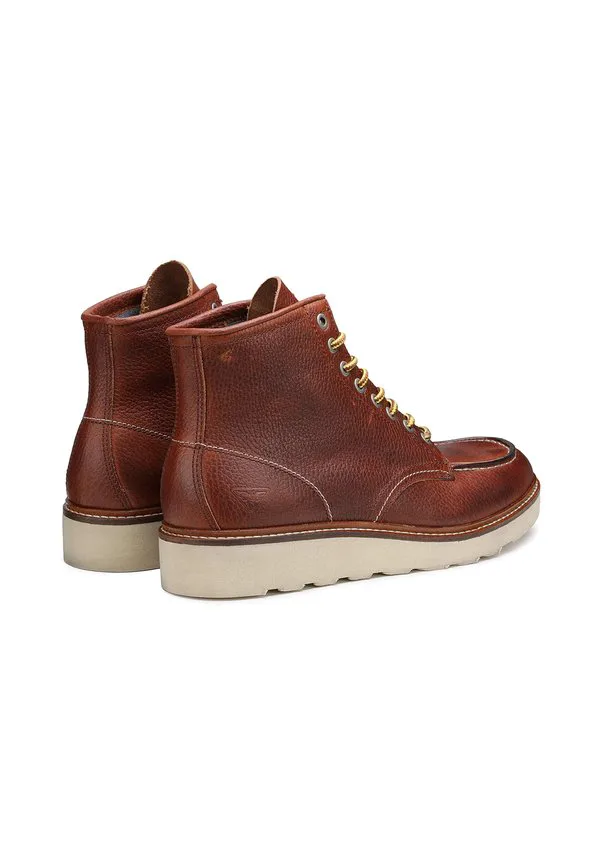 Ботинки oakland 1726 средней высоты на шнуровке до щиколотки Docksteps, Light Brown — фото 3