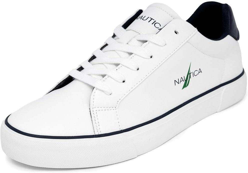 

Мужская повседневная обувь Nautica, классические низкие лоферы на шнуровке, модные кроссовки - в стандартных и широких размерах, белый