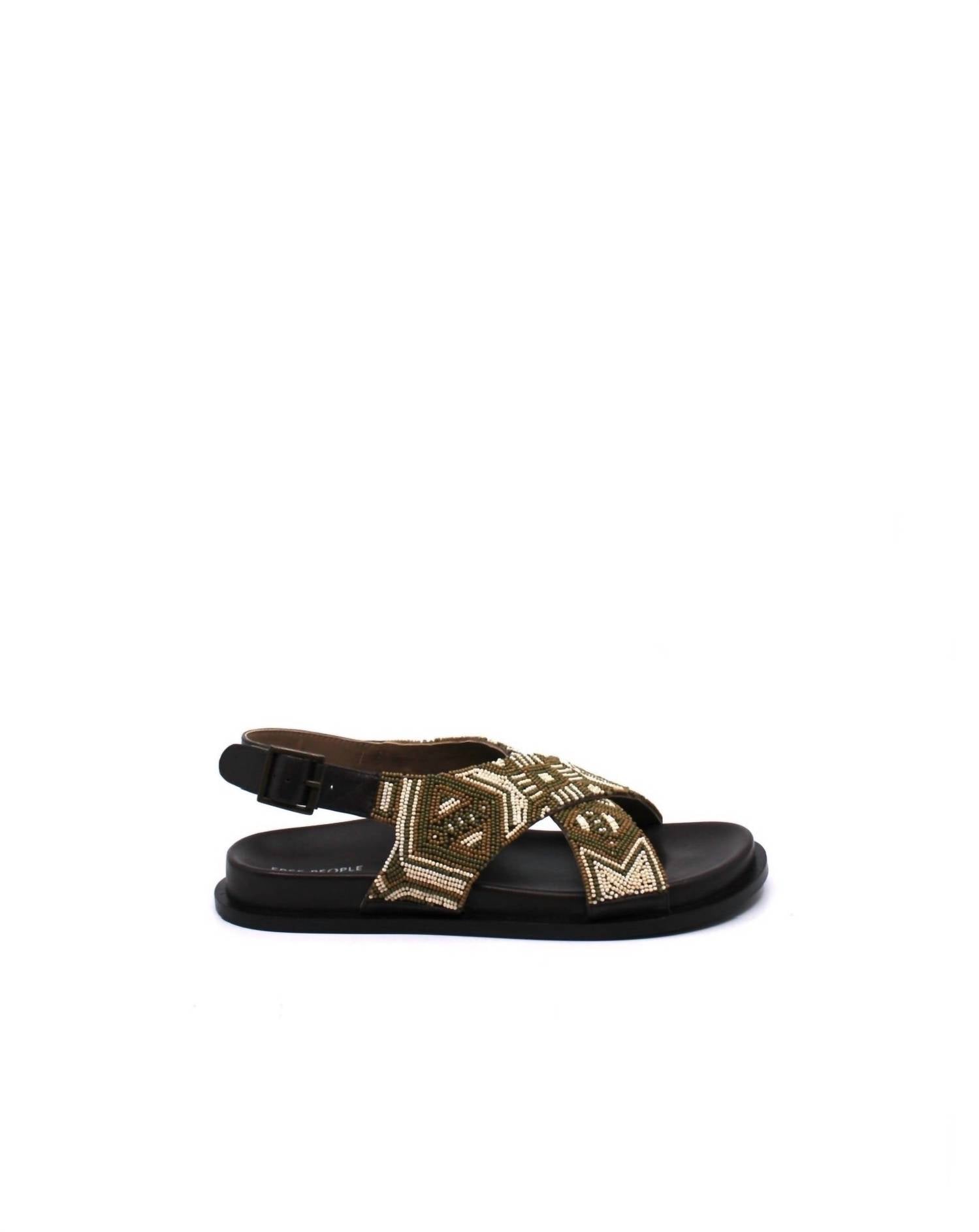 Женские сандалии Mali Beaded Sandal в нейтральных многоцветных тонах Free People, цвет neutral multi — фото 2