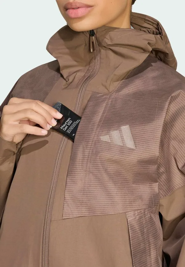 Водонепроницаемая куртка terrex xperior 2.5 layer hybrid Adidas Sportswear, Trace Brown — фото 3
