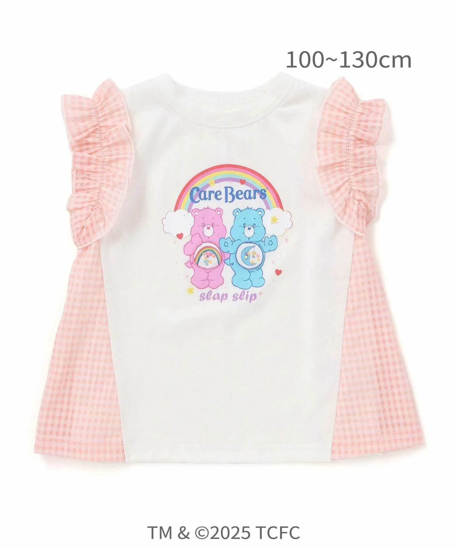 Футболка Care Bears *SLAP SLIP с иллюстрацией, рукавами с завязками по бокам и оборками (80-130 см), White — фото 4