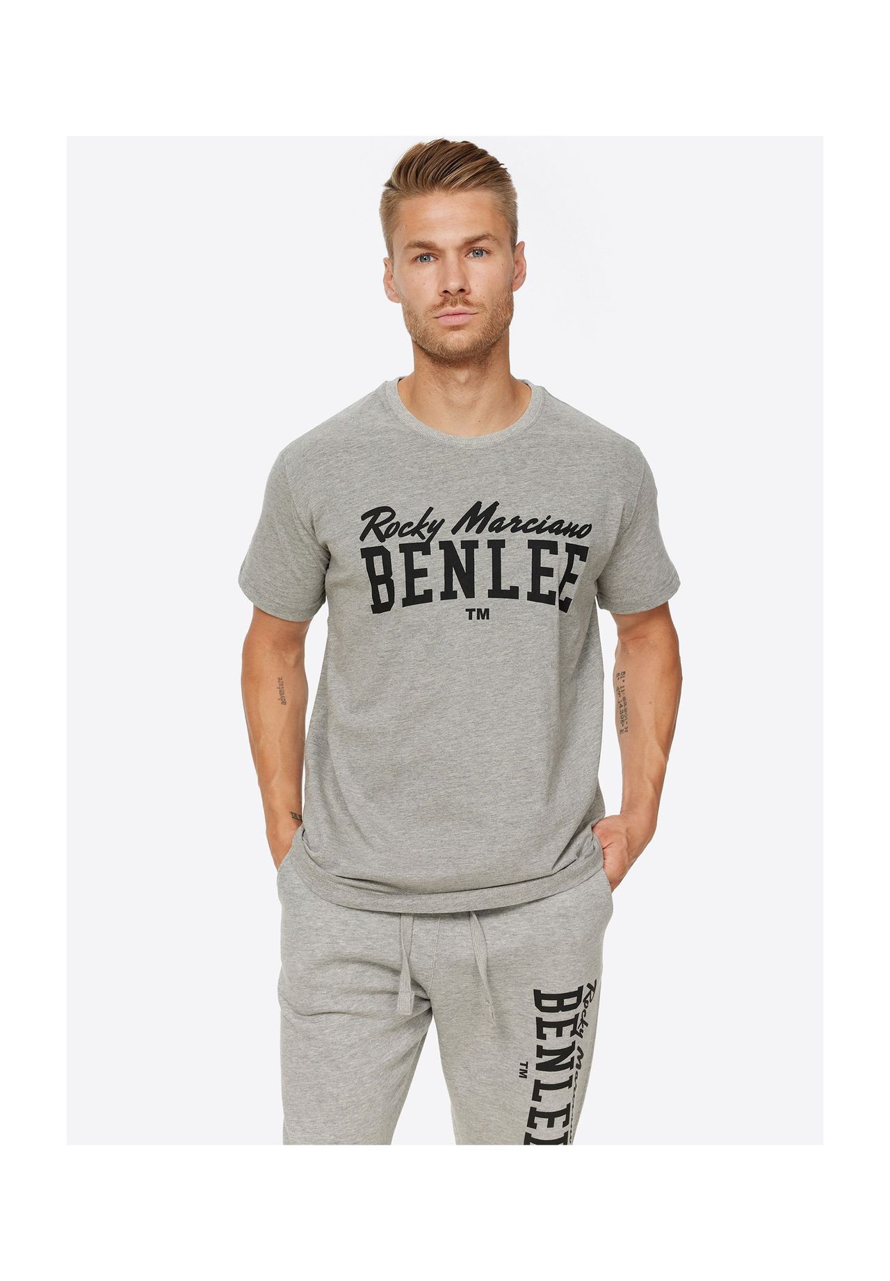 

Мужская футболка обычного кроя DONLEY BENLEE, цвет Marl Grey/black