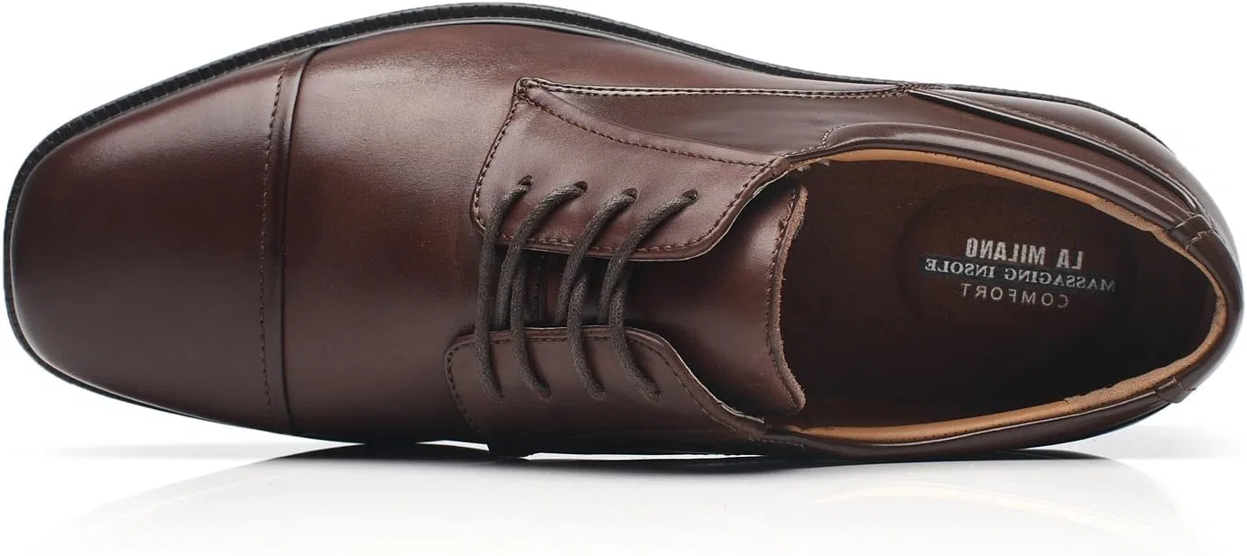 Кожаные оксфорды La Milano Hombres a1720w, 2-Wide 1 Brown — фото 4