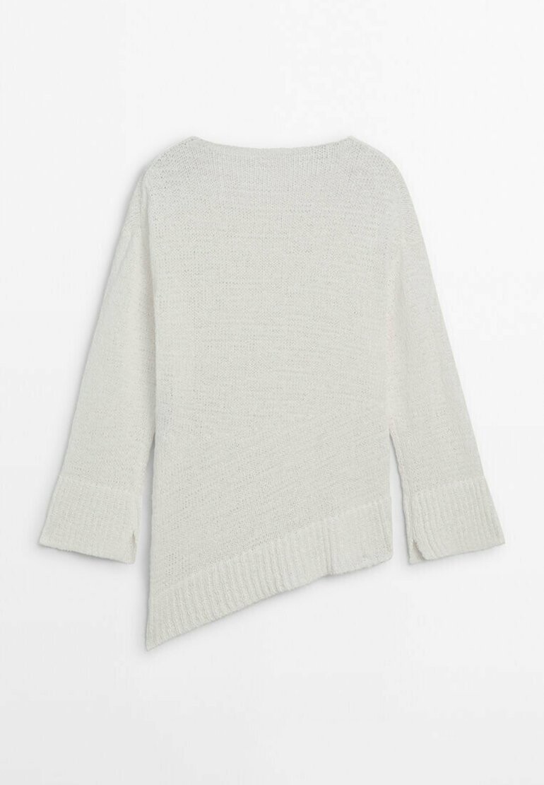

Вязаный свитер ASYMMETRIC Massimo Dutti, белый