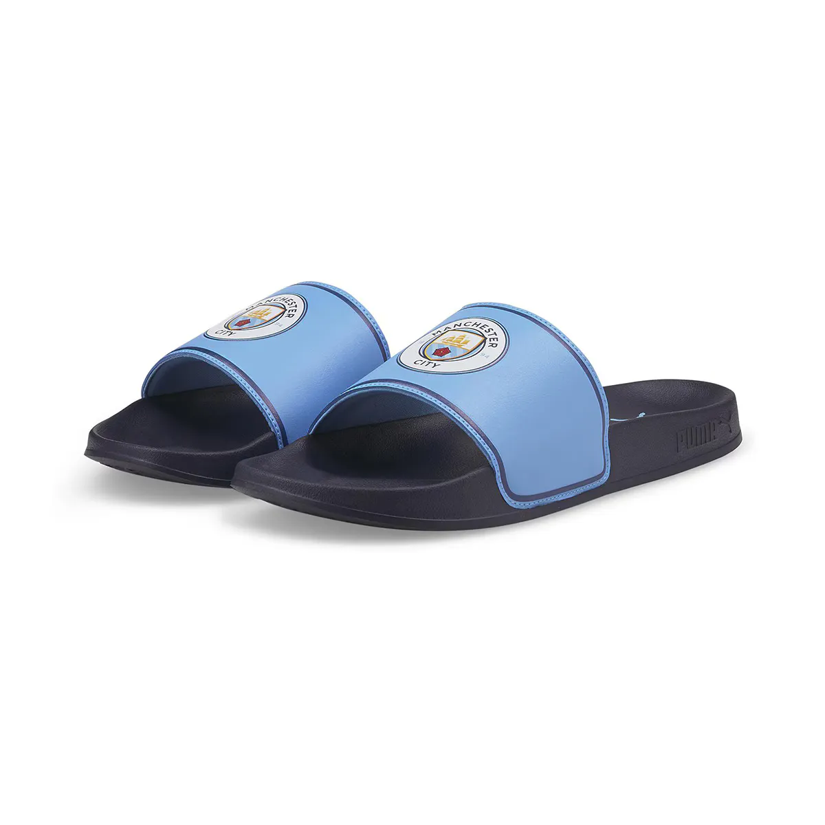 Шлепанцы унисекс Leadcat 2.0 Manchester City FC Puma, синий — фото 2