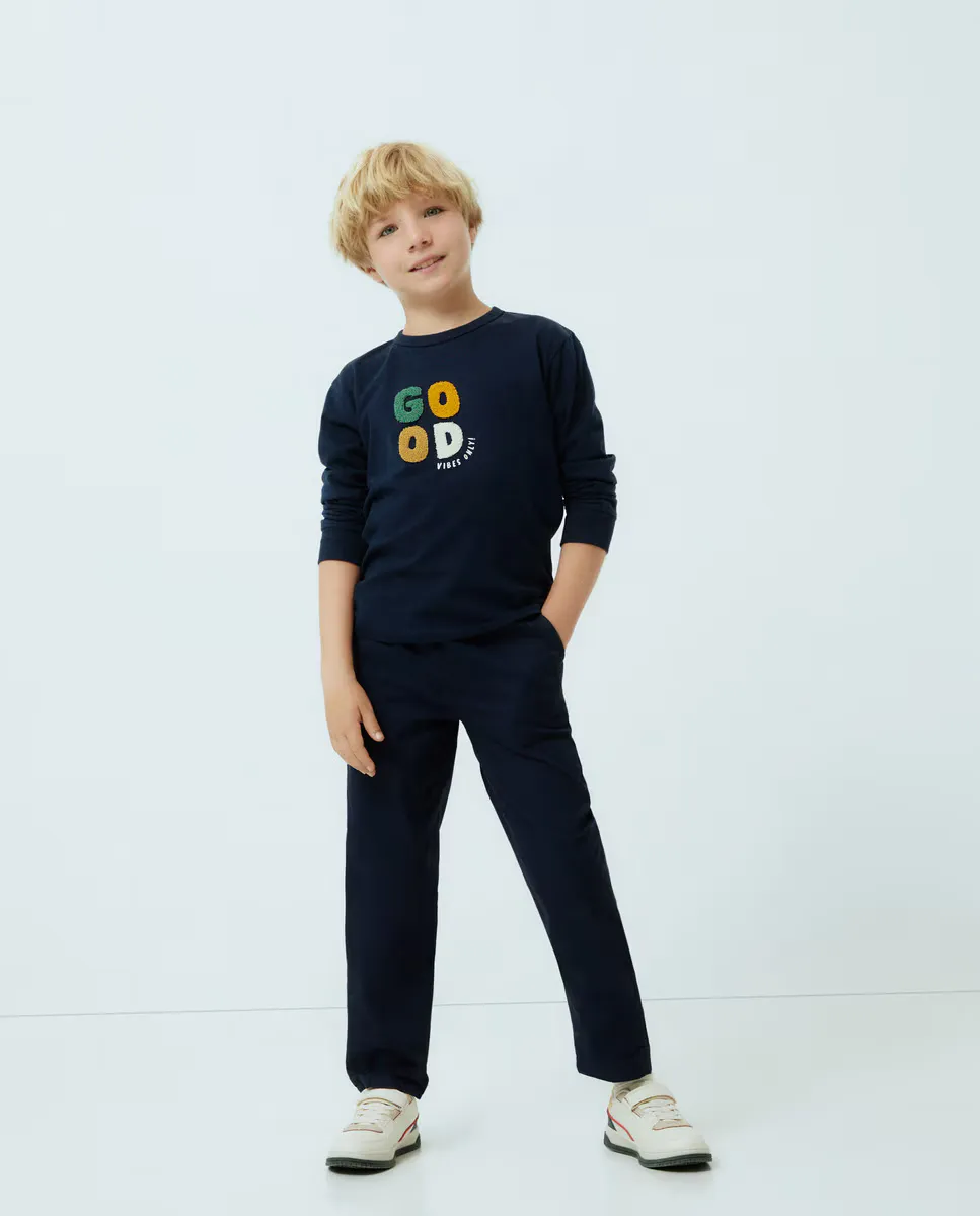 

Футболка для мальчика с длинными рукавами Kids El Corte Inglés, темно-синий