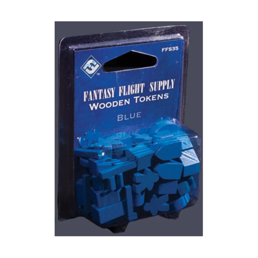 

Деревянные жетоны - синие, Fantasy Flight Supply - Gaming Counters & Tokens