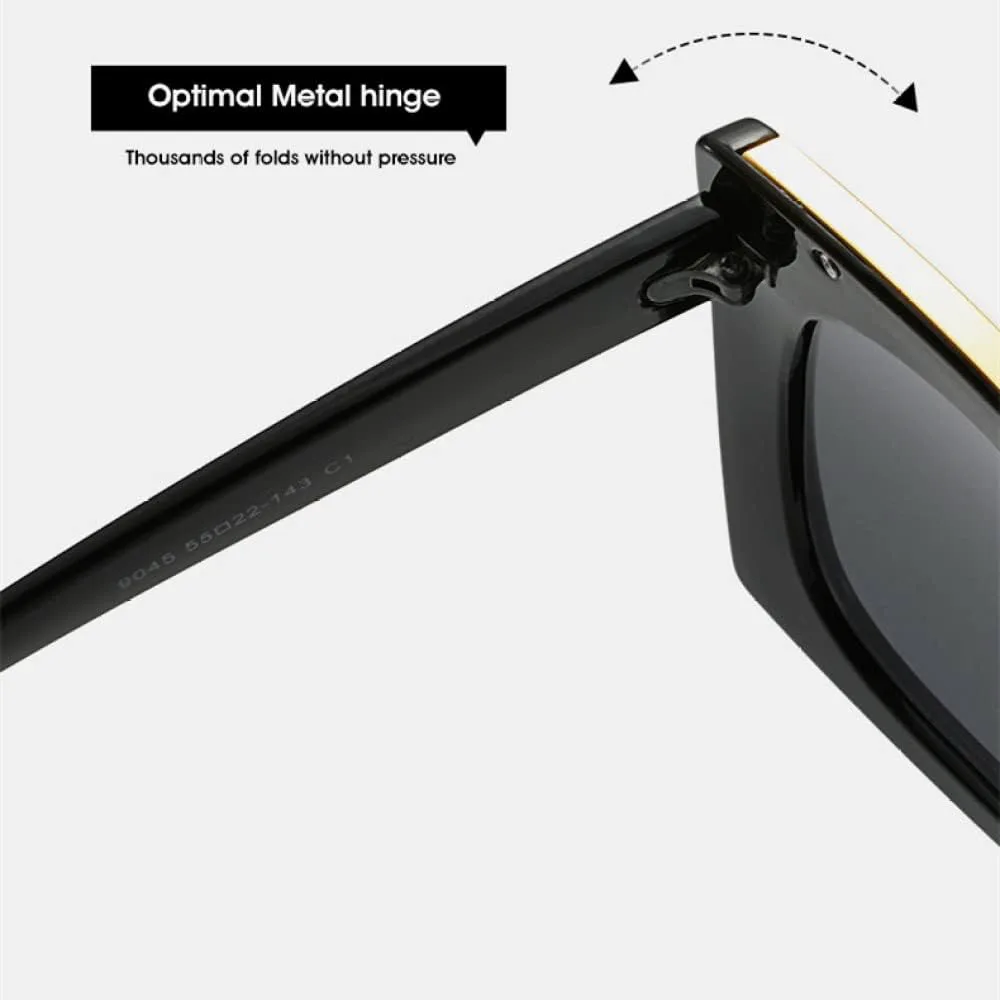 

Большие солнцезащитные очки для женщин, большие солнцезащитные очки «кошачий глаз», женские очки с защитой от ультрафиолета UV400 LANGSER, Blakc Green Tea