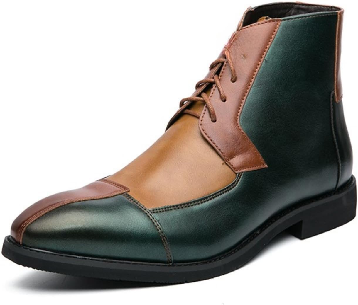 

Мужские кожаные ботинки Челси средней высоты - слипоны и шнуровка, ботинки до щиколотки для повседневной носки, разноцветный дизайн с противоскользящей подошвой Kelibasi