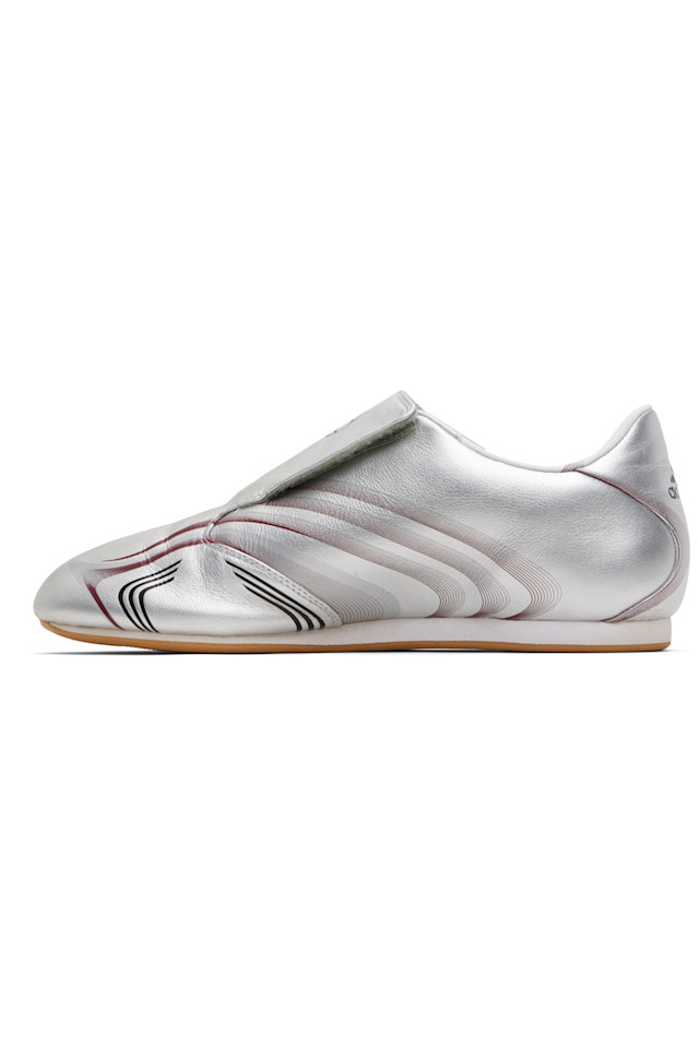 Adidas Originals Эксклюзивные серебристые кроссовки для тхэквондо Ssense F50 — фото 3