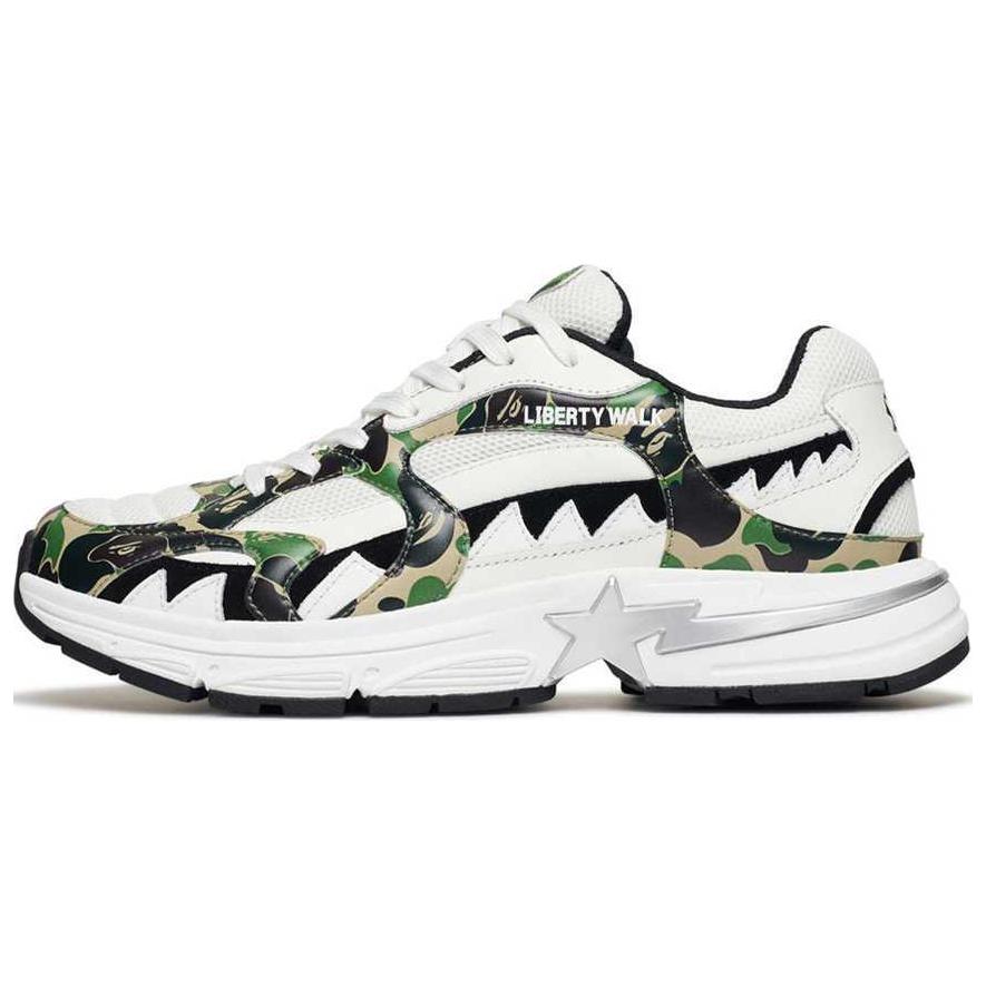 

A BATHING APE Низкие повседневные туфли SHARK STA, мужские, зеленые
