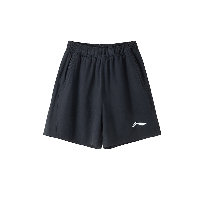 

Шорты Li-Ning летние в минималистичном стиле, четырехсторонний стрейч, унисекс, черные, с высокой посадкой, до колена