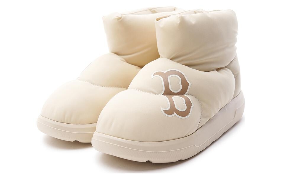Женские зимние ботинки Chunky Classic A FLEECE бежевого цвета Mlb — фото 3