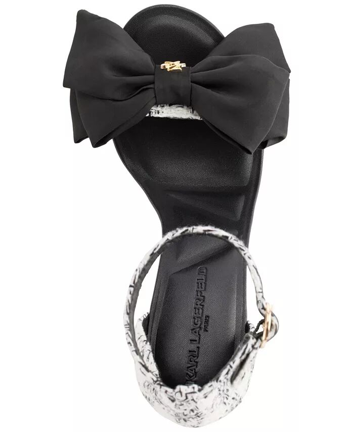 Женские босоножки Kenz Bow Ankle Strap Dress Sandals KARL LAGERFELD PARIS, мультиколор — фото 4