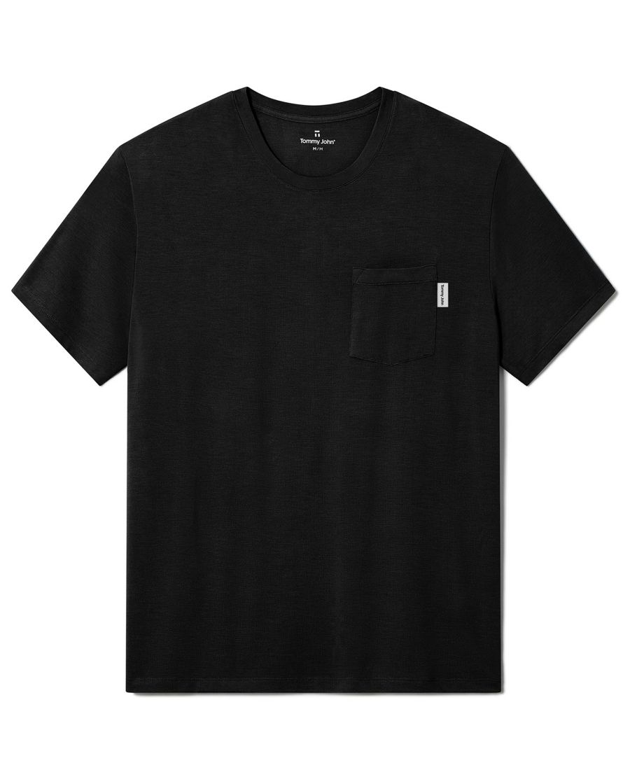 

Мужская футболка с круглым вырезом "Вторая кожа" Tommy John, Black Beauty, Черный, Мужская футболка с круглым вырезом "Вторая кожа" Tommy John, Black Beauty