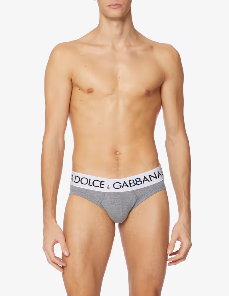 

Хлопковые трусы Dolce & Gabbana, серый