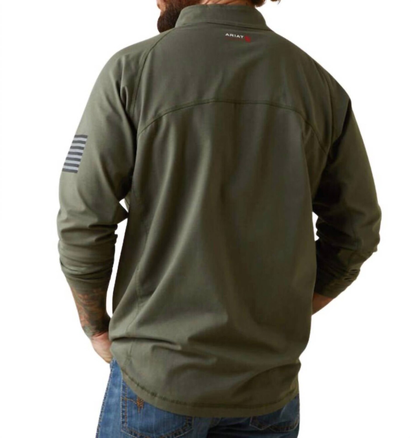 

Рабочая рубашка Combat Stretch Patriot на молнии 1/4 — Plus In Dark Sage Ariat