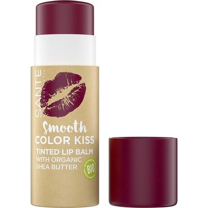 Sante Naturkosmetik Smooth Color Kiss Тональный бальзам для губ 03 Мягкая слива с органическим маслом ши 8,5 г — фото 2