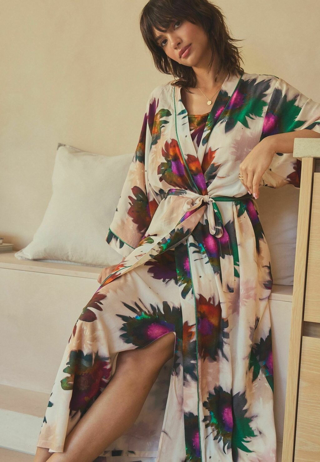 

Халат FLORAL LIGHTWEIGHT Next, бежевый