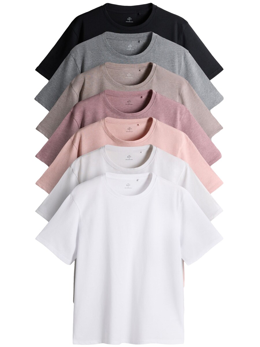 

Рубашка The Set, цвет Light brown/mottled grey/Purple/Light pink/Black/White