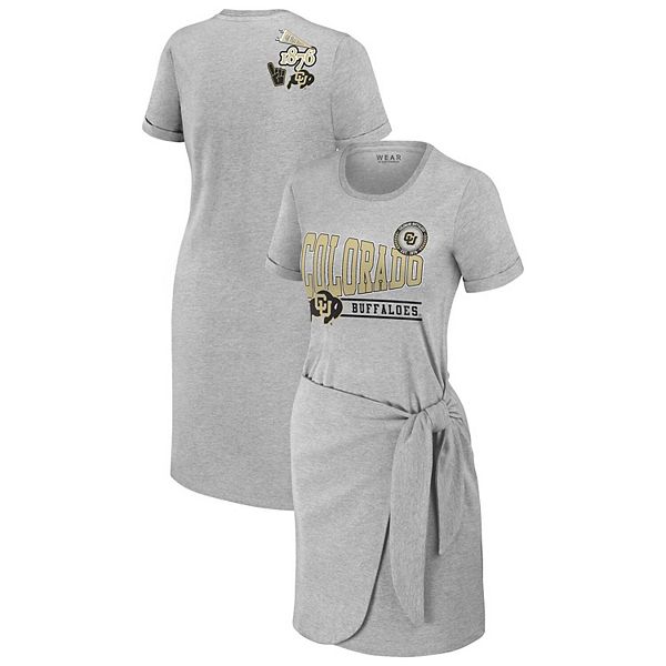 

Женское платье-футболка knotted heather gray colorado buffaloes Wear By Erin Andrews