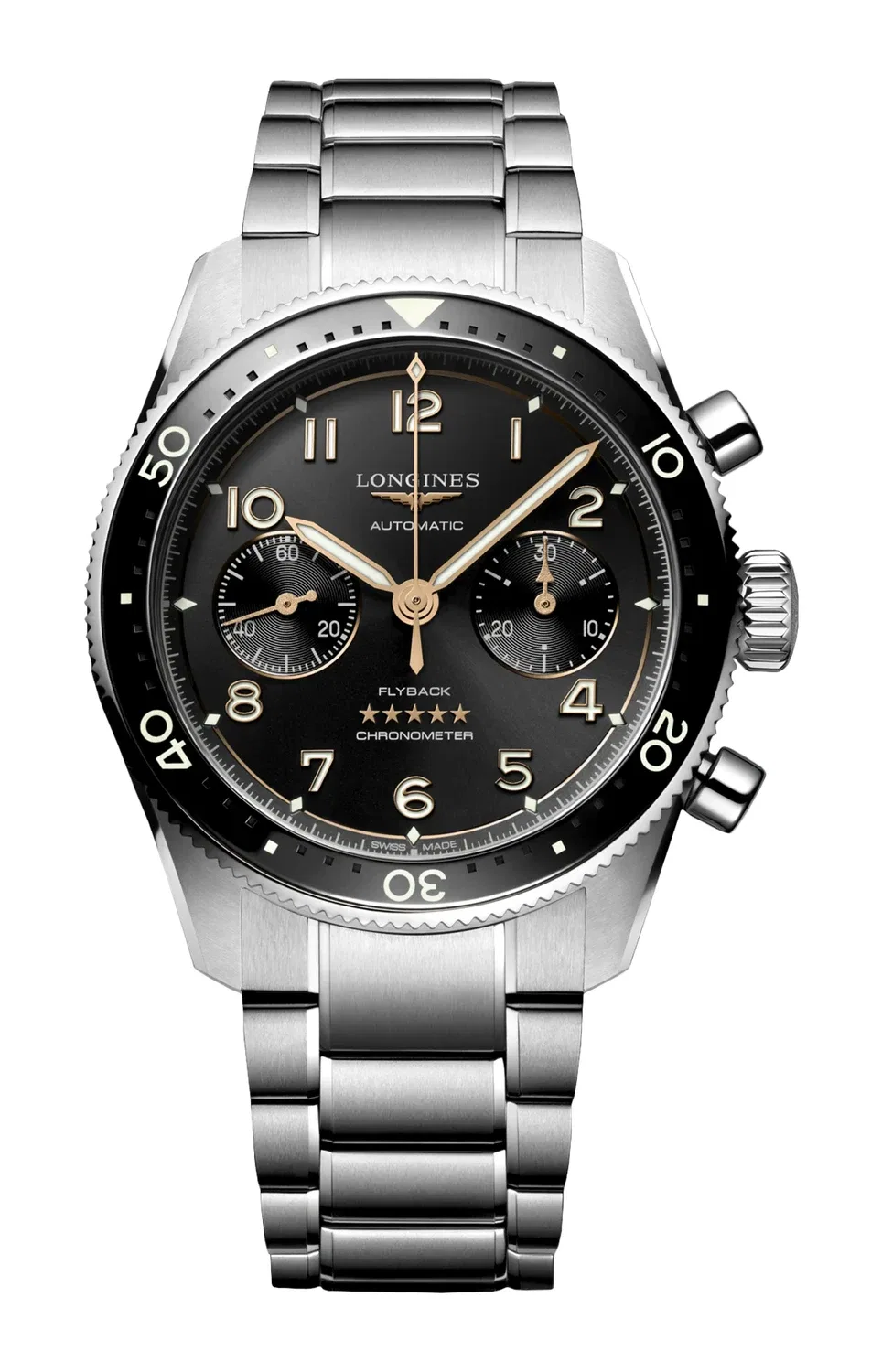 ЛОНЖИН СПИРИТ ФЛАЙБЭК - L3.821.4.53.6 LONGINES, золотой