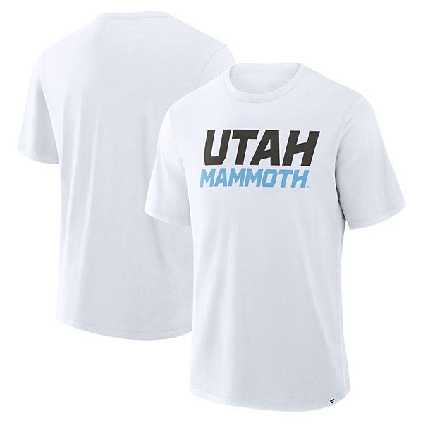 

Мужская белая футболка utah mammoth wordmark stadium slub Fanatics