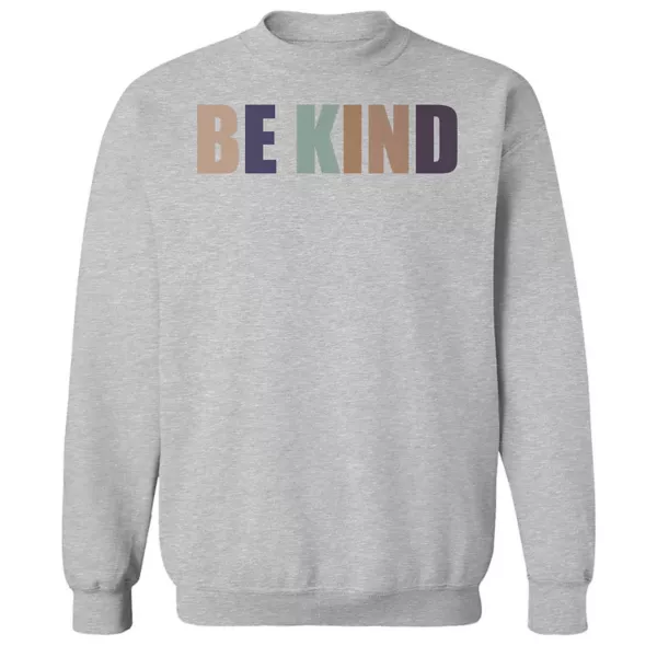 

Мужская флисовая толстовка с разноцветным принтом "Be kind" Licensed Character, цвет sport gray
