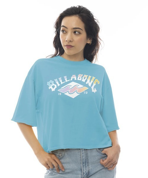 

Женская укороченная футболка с короткими рукавами, свободного кроя, с принтом логотипа BILLABONG