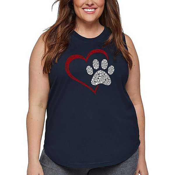 

Футболка с принтом Paw heart для женщин plus size La Pop Art, Navy, Синий, Футболка с принтом Paw heart для женщин plus size La Pop Art, Navy