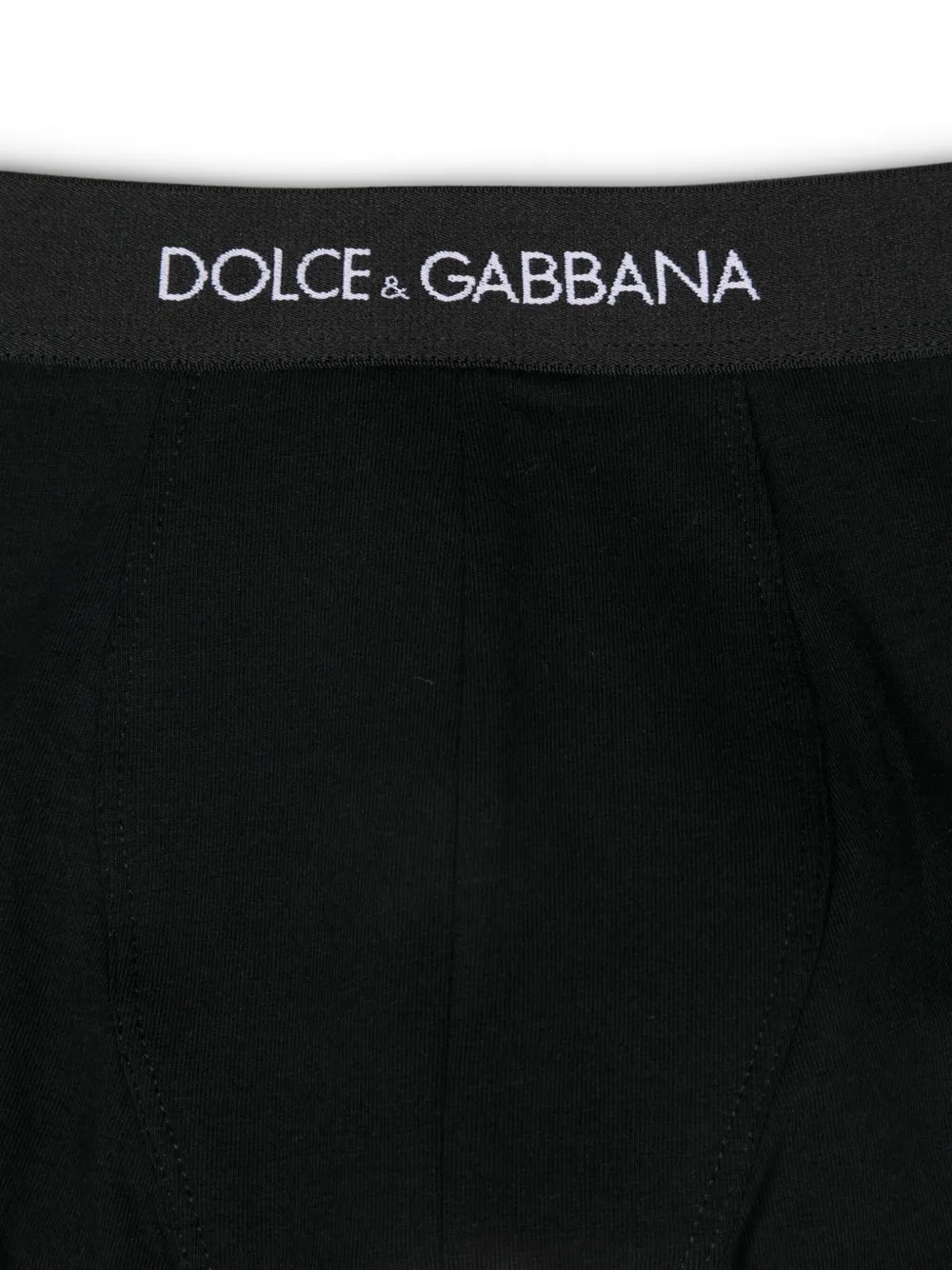 Комплект из двух боксеров с логотипом Dolce & Gabbana Kids, черный — фото 3